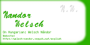 nandor welsch business card